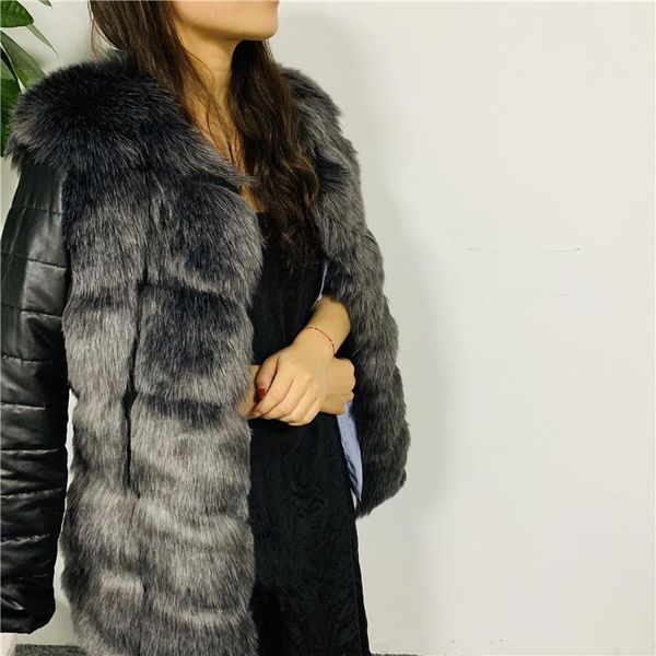 women's fur & faux coat slim leather jacket nice winter thick warm for women black long sleeve overcoat female plush clothing
women's fur & faux coat slim leather jacket nice winter thick warm for women black long sleeve overcoat female plush clothing