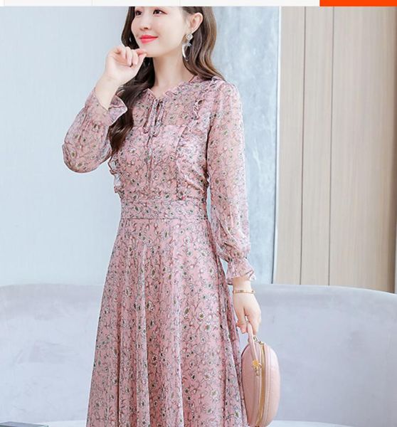 2021 summer fashion long sleeve women's dress@23, Black;gray