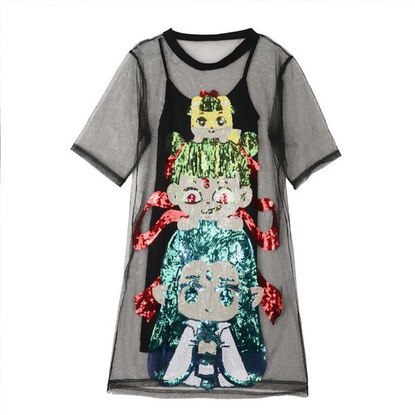 dress chinese style cute cartoon sequins gauze women two pieces short sleeve long mesh top, Black;gray
dress chinese style cute cartoon sequins gauze women two pieces short sleeve long mesh top, Black;gray