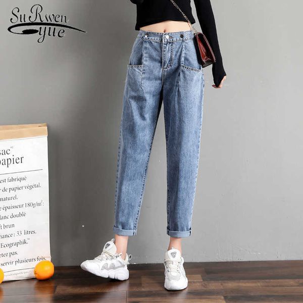 casual high waist jeans fashion women jeans autumn loose office lady cotton harem denim trousers with multi-pockets 10730 210527, Blue
casual high waist jeans fashion women jeans autumn loose office lady cotton harem denim trousers with multi-pockets 10730 210527, Blue