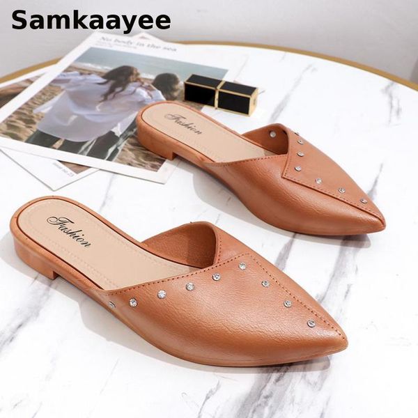 size 36-40 womens slippers spring autumn female leather crystal shoes mujer pointed toe flats soft bottom solid chaussures y15, Black
size 36-40 womens slippers spring autumn female leather crystal shoes mujer pointed toe flats soft bottom solid chaussures y15, Black