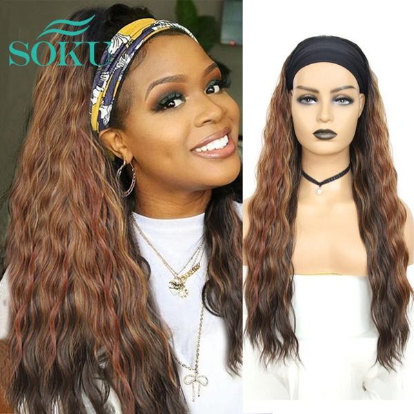synthetic wigs long wavy headband wig for black women full machine made soku ombre brown color daily fashion with
synthetic wigs long wavy headband wig for black women full machine made soku ombre brown color daily fashion with