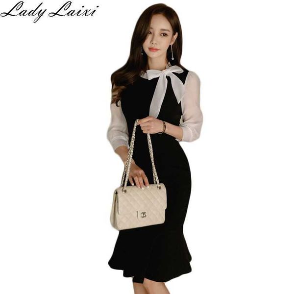 half sleeve color block mermaid sheath dress black white patchwork women bodycon vintage elegant party 210529, Black;gray
half sleeve color block mermaid sheath dress black white patchwork women bodycon vintage elegant party 210529, Black;gray