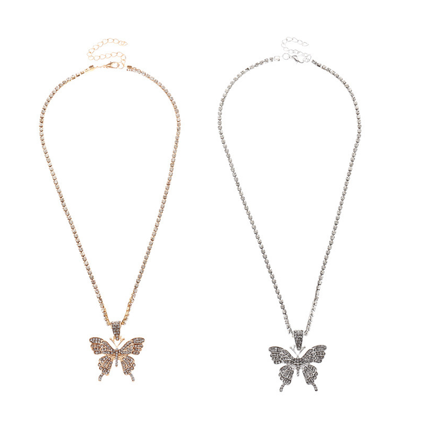 pendant necklaces women's fashion jewelry exaggerated temperament butterfly necklace single layer luxury inlay l79, Silver
pendant necklaces women's fashion jewelry exaggerated temperament butterfly necklace single layer luxury inlay l79, Silver