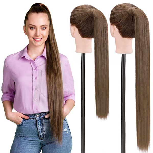 synthetic wigs long straight ponytail hair heat resistant 32inch wrap around pony hairpiece for women, Black
synthetic wigs long straight ponytail hair heat resistant 32inch wrap around pony hairpiece for women, Black