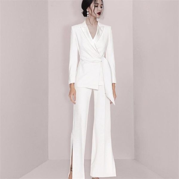 women's suits & blazers 2021 spring and summer temperament goddess suit wide leg pants show thin ol professional dress small fragrance, White;black
women's suits & blazers 2021 spring and summer temperament goddess suit wide leg pants show thin ol professional dress small fragrance, White;black