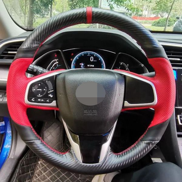 car steering wheel cover non-slip black carbon fiber genuine leather for honda civic 2016-2019 cr-v 2017-2019 clarity 2016-2018
car steering wheel cover non-slip black carbon fiber genuine leather for honda civic 2016-2019 cr-v 2017-2019 clarity 2016-2018