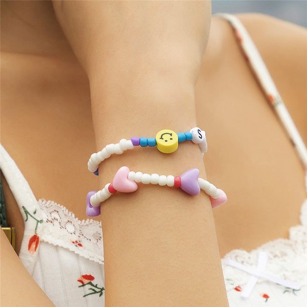 female acrylic smile face beaded strand bracelets european retro heart letter hand chains double piece party gift colorful jewelry sets acce, Black
female acrylic smile face beaded strand bracelets european retro heart letter hand chains double piece party gift colorful jewelry sets acce, Black