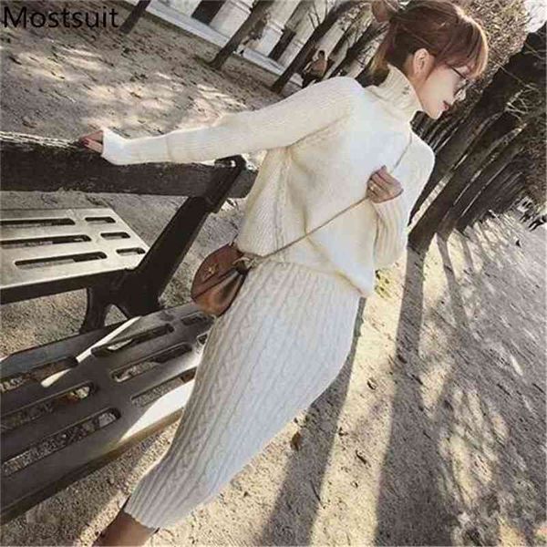 twisted knitted 2 piece sets outfits women long sleeve turtleneck pullover sweater + split pencil skirt suits ladies fashion set 210513, White
twisted knitted 2 piece sets outfits women long sleeve turtleneck pullover sweater + split pencil skirt suits ladies fashion set 210513, White