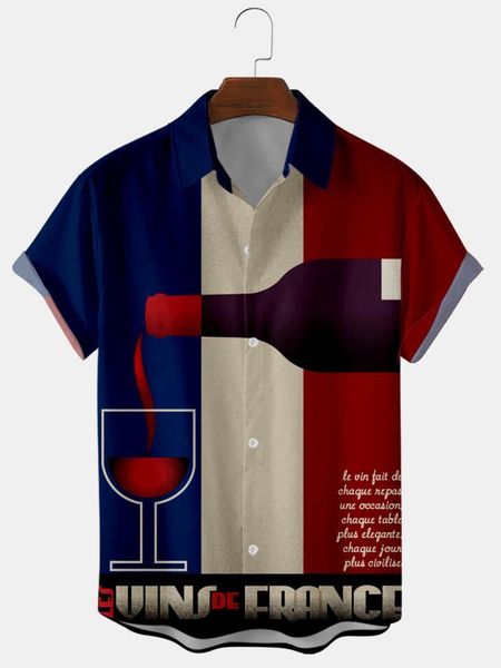 men's casual shirts 2021 summer wine 2 creative 3d digital printing trend loose short sleeve shirt top, White;black
men's casual shirts 2021 summer wine 2 creative 3d digital printing trend loose short sleeve shirt top, White;black