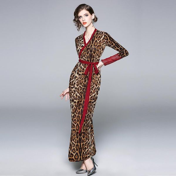 casual dresses women dress autumn and winter fashion lace splicing long sleeve leopard v-neck split pencil skirt, Black;gray
casual dresses women dress autumn and winter fashion lace splicing long sleeve leopard v-neck split pencil skirt, Black;gray