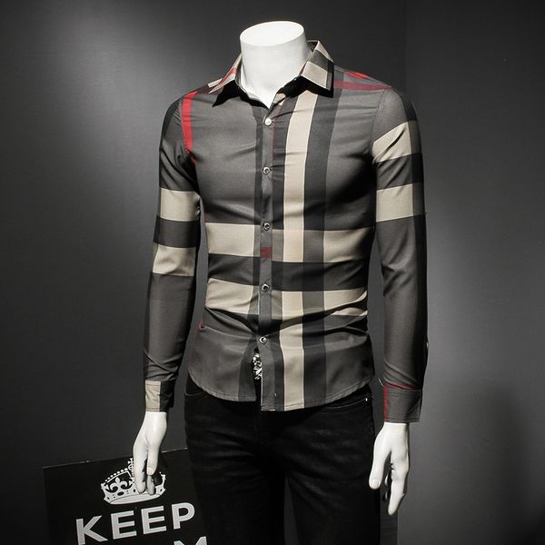 2021 brand new long-sleeved autumn european station spring shirt personality wild fashion casual men's tide, White;black
2021 brand new long-sleeved autumn european station spring shirt personality wild fashion casual men's tide, White;black