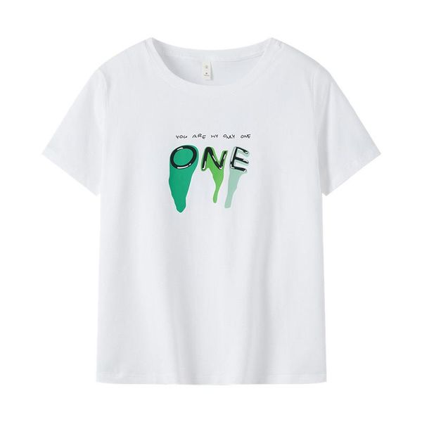 women's t-shirt 2021 summer women female fashion casual one letter pattern ladies tees, White
women's t-shirt 2021 summer women female fashion casual one letter pattern ladies tees, White