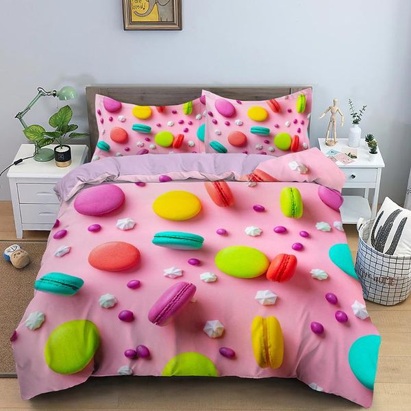 bedding sets pink french dessert macaron set printed duvet cover bed linen fashionable girl bedroom quilt with pillowcase decor
bedding sets pink french dessert macaron set printed duvet cover bed linen fashionable girl bedroom quilt with pillowcase decor