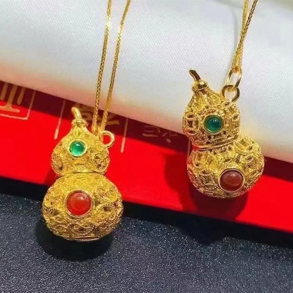 souvenir 18k gold hollowed out gourd pendant necklace accessories fulu inlaid jade au750 jewelry
souvenir 18k gold hollowed out gourd pendant necklace accessories fulu inlaid jade au750 jewelry