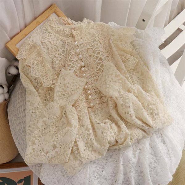 women's blouses & shirts gowyimmes spring omen white lace vintage girl beading lady long sleeve blusas basic pullovers bottomings 886
women's blouses & shirts gowyimmes spring omen white lace vintage girl beading lady long sleeve blusas basic pullovers bottomings 886