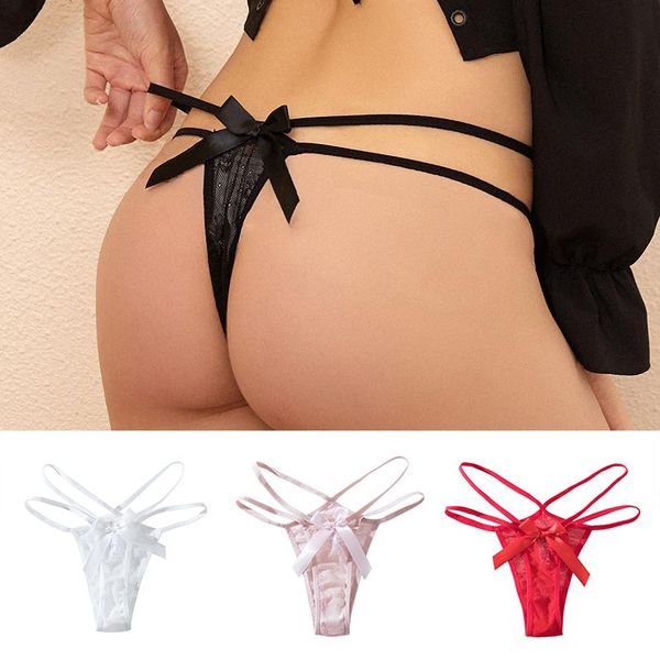 women's panties european and american lace hollow lace-up underwear ultra-thin mesh see-through low-waist thong bow, Black;pink
women's panties european and american lace hollow lace-up underwear ultra-thin mesh see-through low-waist thong bow, Black;pink