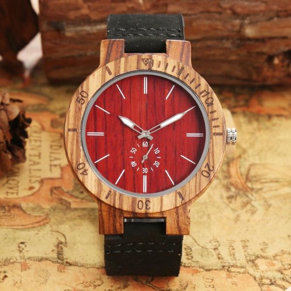 wristwatches red wooden watch men small seconds display men's luminous pointers clock male black leather simple quartz wood wristwatch, Slivery;brown
wristwatches red wooden watch men small seconds display men's luminous pointers clock male black leather simple quartz wood wristwatch, Slivery;brown
