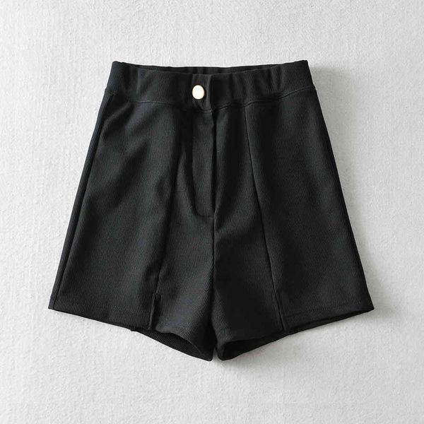 women's shorts 2021 spring elastic waistline split bottoms casual short-waisted tall black crepe female, White;black
women's shorts 2021 spring elastic waistline split bottoms casual short-waisted tall black crepe female, White;black
