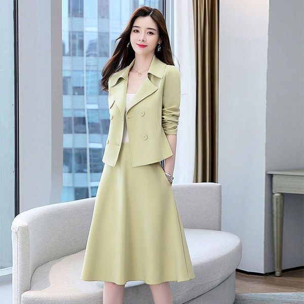 two piece dress ricaqico blazer and skirt suits women large size mid-length skirts fashion temperament jacket 2 set spring autumn, White
two piece dress ricaqico blazer and skirt suits women large size mid-length skirts fashion temperament jacket 2 set spring autumn, White