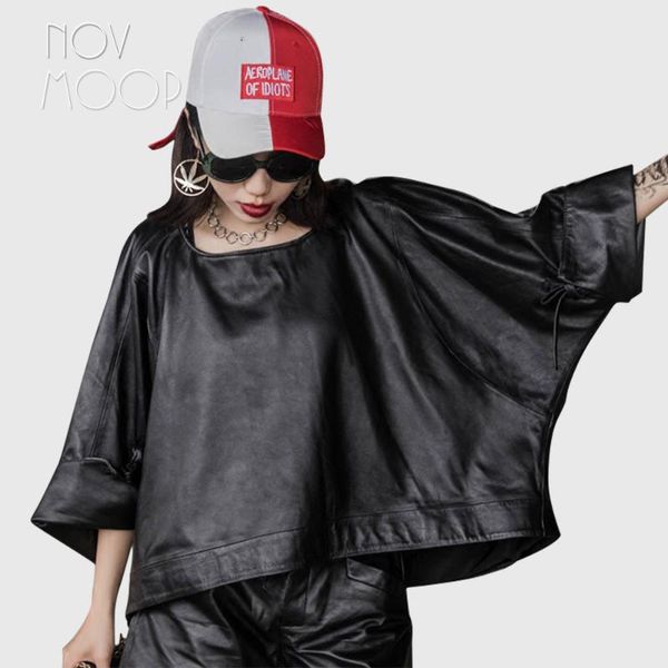 women's leather & faux novmoop stretwear chic style women winter black bat sleeve o-neck sheepskin genuine loose coat chaqueta mujer lt
women's leather & faux novmoop stretwear chic style women winter black bat sleeve o-neck sheepskin genuine loose coat chaqueta mujer lt