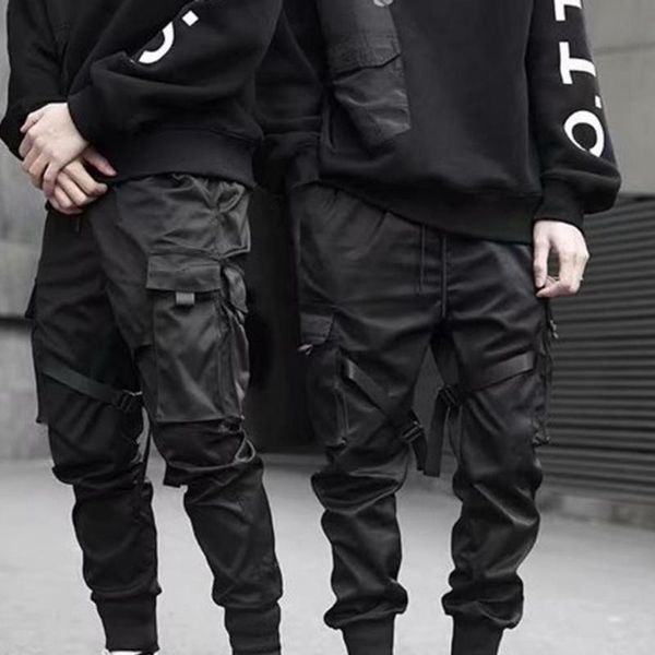 men's pants spring autumn men trousers solid color multi pockets slim ankle tied mid rise cargo pants plus size for male, Black
men's pants spring autumn men trousers solid color multi pockets slim ankle tied mid rise cargo pants plus size for male, Black
