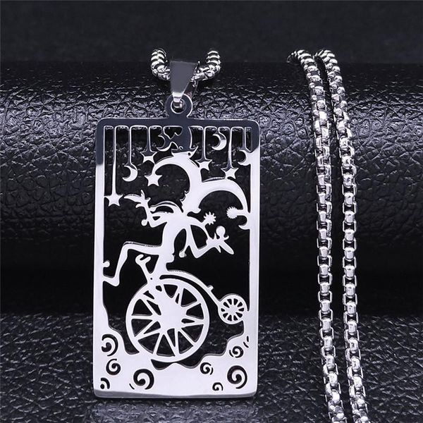 tarot sadan clown stainless steel chain necklace women/men silver color necklaces & pendants jewelry cadena n4361s03 pendant
tarot sadan clown stainless steel chain necklace women/men silver color necklaces & pendants jewelry cadena n4361s03 pendant