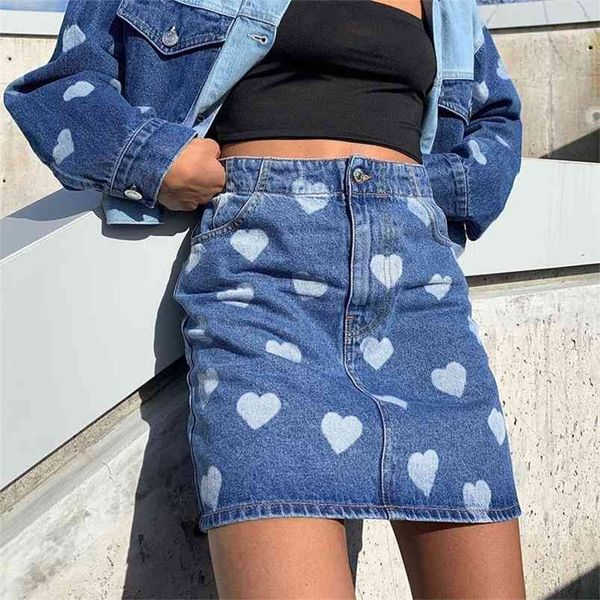 heart print y2k mini skirts for women fashion summer high-waisted short kawaii sweet denim skirt streetwear blue saia 210510, Black
heart print y2k mini skirts for women fashion summer high-waisted short kawaii sweet denim skirt streetwear blue saia 210510, Black