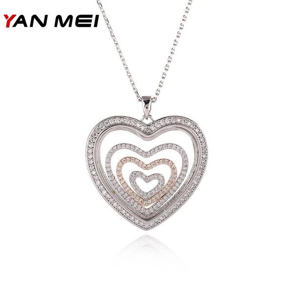 pendant necklaces yanmei crystal multilevel love hearts necklace two colors chain women gifts cz collar collier ymd1397, Silver
pendant necklaces yanmei crystal multilevel love hearts necklace two colors chain women gifts cz collar collier ymd1397, Silver