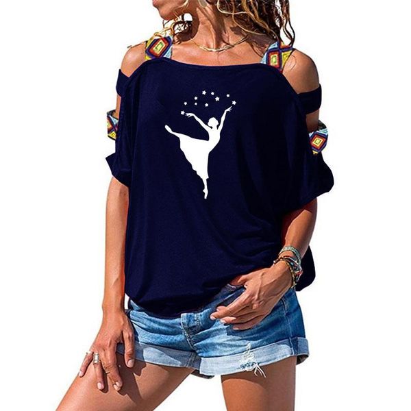 women's t-shirt decal girl dancer and cute stars print fashion women cotton short sleeve t shirt hollow out shoulder tee, White
women's t-shirt decal girl dancer and cute stars print fashion women cotton short sleeve t shirt hollow out shoulder tee, White