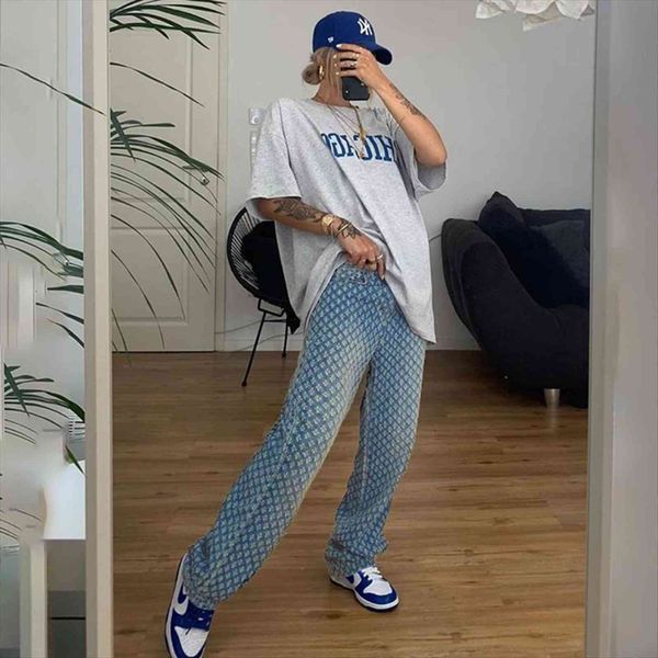denim pants personality trendy women jeans high waist wild straight trousers solid color fitting ripped for party dance club, Blue
denim pants personality trendy women jeans high waist wild straight trousers solid color fitting ripped for party dance club, Blue