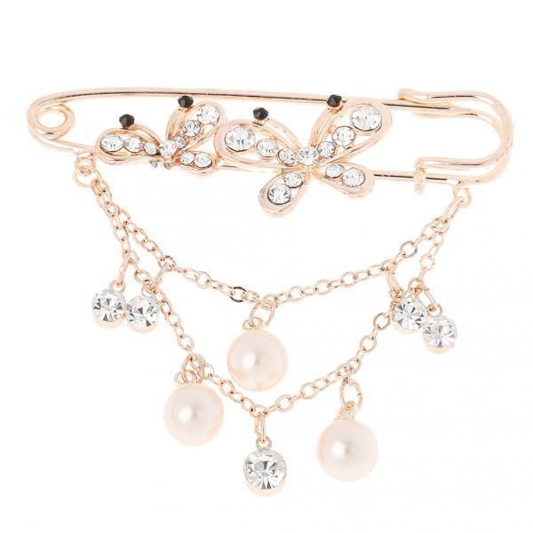 pins, brooches 2 pcs gold color rhinestone crystal butterfly pearl dangle wedding bridal brooch pin safety, Gray
pins, brooches 2 pcs gold color rhinestone crystal butterfly pearl dangle wedding bridal brooch pin safety, Gray