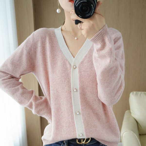 women's knits & tees spring and autumn loose large size colorblock 100% cardigan knitted v-neck solid color outer sweater ladies jacket, White
women's knits & tees spring and autumn loose large size colorblock 100% cardigan knitted v-neck solid color outer sweater ladies jacket, White