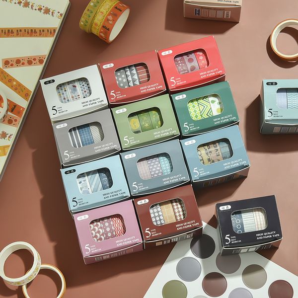 5 rolls basic collection decoration washi tape 10mm wide japanese masking decorative tapes for planner art scrapbooking adhesive
5 rolls basic collection decoration washi tape 10mm wide japanese masking decorative tapes for planner art scrapbooking adhesive