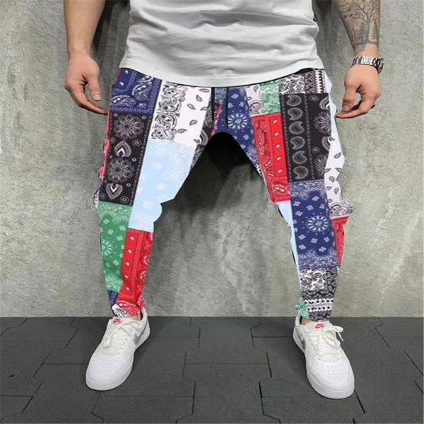 men's pants european and american trend leisure long waist spring autumn sports loose printing, Black
men's pants european and american trend leisure long waist spring autumn sports loose printing, Black