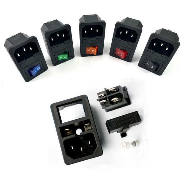 with 10a fuse rocker fused iec320 c14 inlet power socket fuse switch plug connector red green blue black
with 10a fuse rocker fused iec320 c14 inlet power socket fuse switch plug connector red green blue black