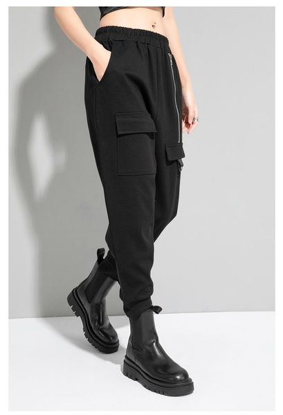 women's pants & capris spring and summer 2021 pocket zipper elastic brocade cotton slim leggings street cool waist harem, Black;white
women's pants & capris spring and summer 2021 pocket zipper elastic brocade cotton slim leggings street cool waist harem, Black;white
