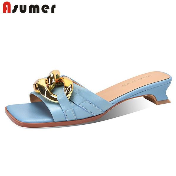slippers asumer 2021 fashion casual shoes women slipper chain solid color thick heel summer genuine leather, Black
slippers asumer 2021 fashion casual shoes women slipper chain solid color thick heel summer genuine leather, Black