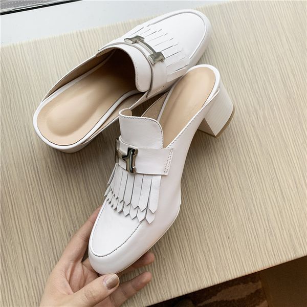 same model ~ h spring and summer leather white medium lefu thick heel slippers size luxurysss designersss shoes yw, Black
same model ~ h spring and summer leather white medium lefu thick heel slippers size luxurysss designersss shoes yw, Black