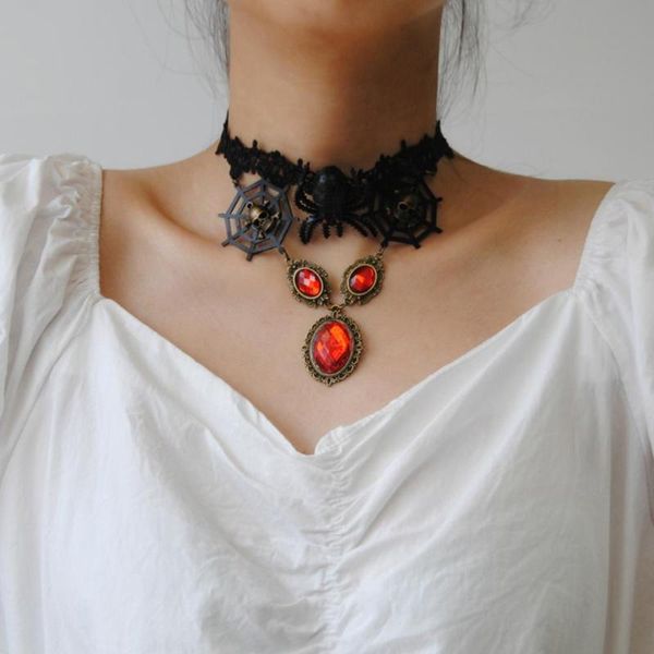 hollow black lace skeleton necklace spider web pendant charm statement chokers halloween women fashion jewelry, Golden;silver
hollow black lace skeleton necklace spider web pendant charm statement chokers halloween women fashion jewelry, Golden;silver