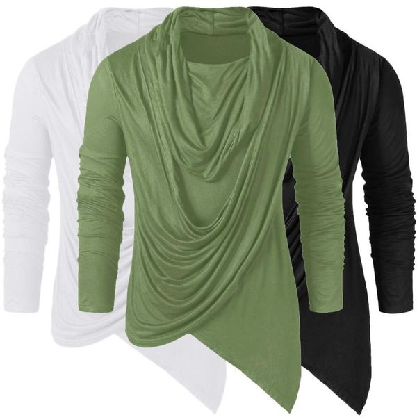 men's casual shirts solid long sleeve men winter vintage asymmetric pile heap collar shirt durable daily wear regular length autumn, White;black
men's casual shirts solid long sleeve men winter vintage asymmetric pile heap collar shirt durable daily wear regular length autumn, White;black
