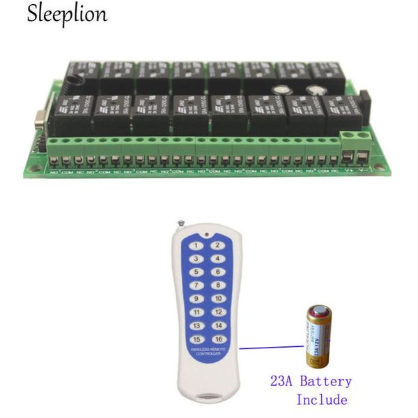 smart home control sleeplion 12v 16ch wireless remote switch relay 16 channel module 433mhz/315mhz
smart home control sleeplion 12v 16ch wireless remote switch relay 16 channel module 433mhz/315mhz
