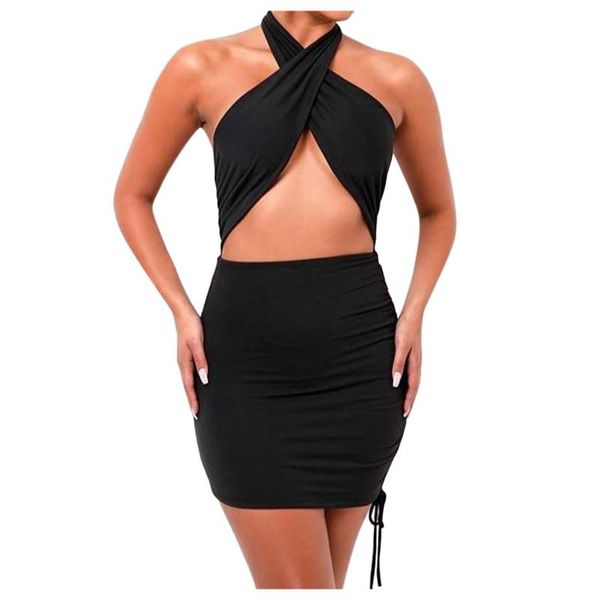 fashion women clothing hollow slim hip dress summer women's halter sundress party streetwear ropa mujer casual dresses, Black;gray
fashion women clothing hollow slim hip dress summer women's halter sundress party streetwear ropa mujer casual dresses, Black;gray
