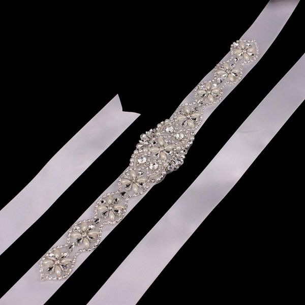 wedding sashes silver rhinestone pearls belts bridal sash ribbon belt dress evening accessory fashion headband decoration, White
wedding sashes silver rhinestone pearls belts bridal sash ribbon belt dress evening accessory fashion headband decoration, White