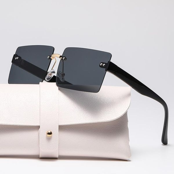 sunglasses vintage fashion women design trimming sun mirror men square gradient glasses trend uv400, White;black
sunglasses vintage fashion women design trimming sun mirror men square gradient glasses trend uv400, White;black