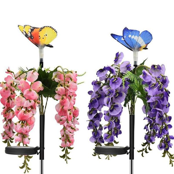 solar lamps 2 pack simulation butterfly lights, 7-color dradient outdoor lamp for lawn, courtyard, garden decoration
solar lamps 2 pack simulation butterfly lights, 7-color dradient outdoor lamp for lawn, courtyard, garden decoration