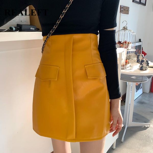 skirts realeft autumn winter yellow chic pu leather mini pocket high waist a-line short wrap 2021 arrival, Black
skirts realeft autumn winter yellow chic pu leather mini pocket high waist a-line short wrap 2021 arrival, Black