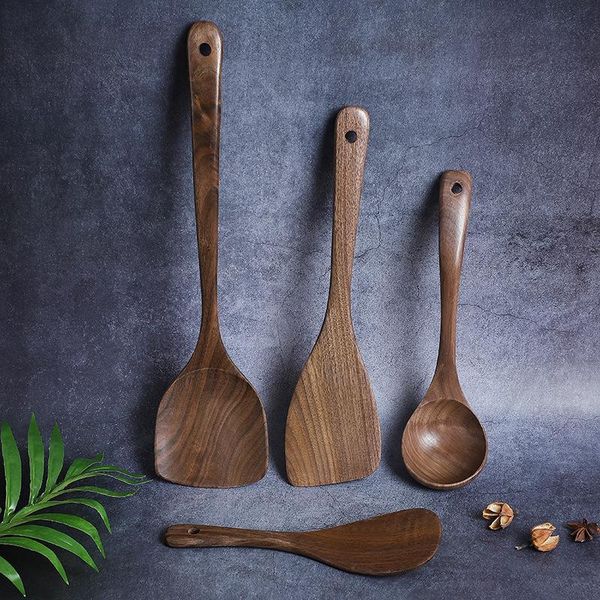 non-stick spatula black walnut wood dessert tea coffee soup rice spoons shovel
non-stick spatula black walnut wood dessert tea coffee soup rice spoons shovel
