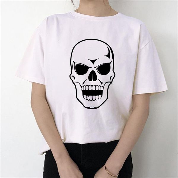 Woman Summer Street Clothes Men T Shirt Skull Skeleton Pattern Chic Casual O Neck Gothic Loose Letters Simple Impression Mujert, White;black
Woman Summer Street Clothes Men T Shirt Skull Skeleton Pattern Chic Casual O Neck Gothic Loose Letters Simple Impression Mujert, White;black