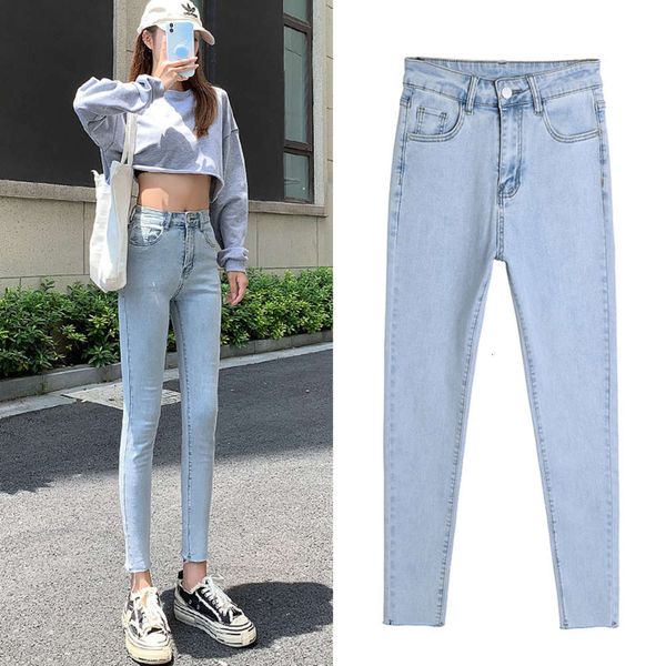 high waist summer thin style spring and autumn slim high elastic tight hip raising small leg, Blue
high waist summer thin style spring and autumn slim high elastic tight hip raising small leg, Blue